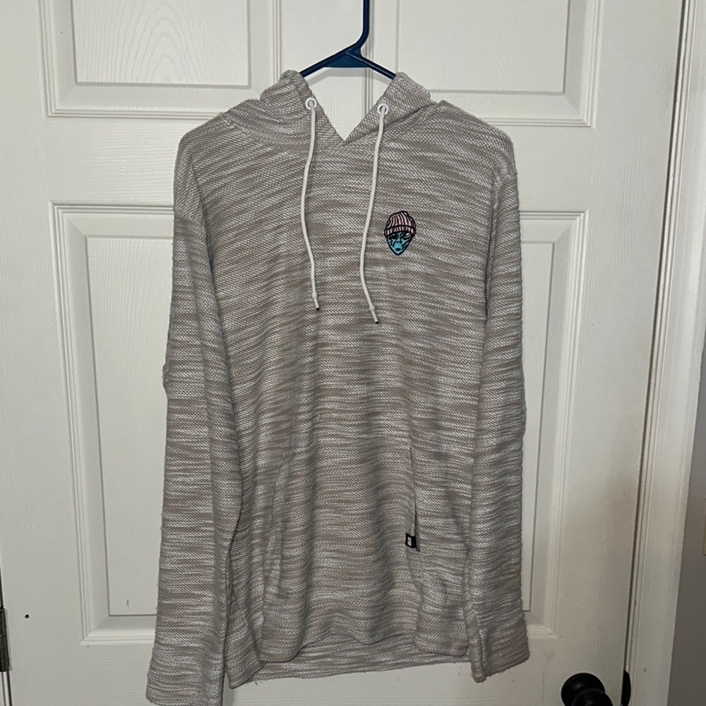 Men's Gray Striped Hoodie